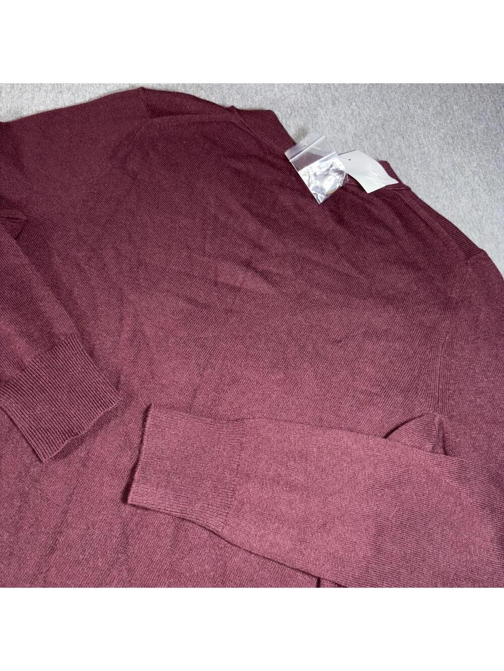 J Crew Mercantile NEW Wool Tri-Blend Button-Up Sweater Burgundy Woman’s XS - Picture 6 of 8